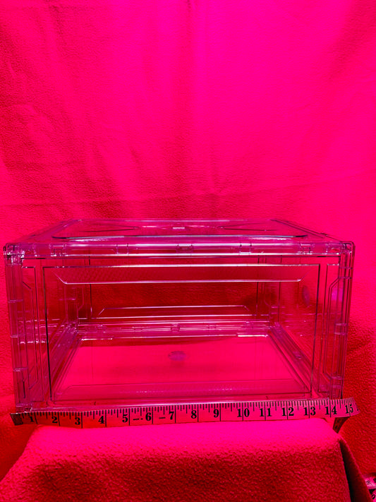 Acrylic shoe box organizer stackable