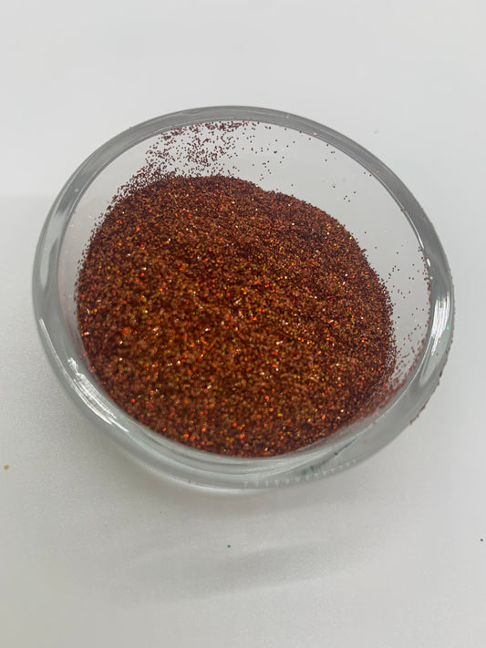 Burnt copper holographic metallic glitter