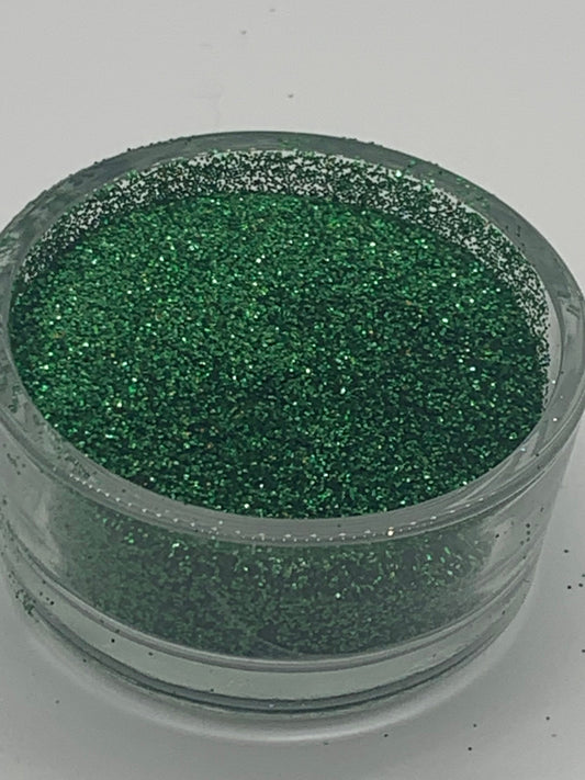 Emerald green coast glitter