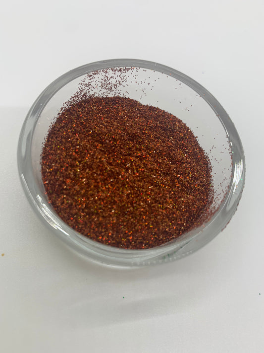 Burnt copper holographic metallic glitter